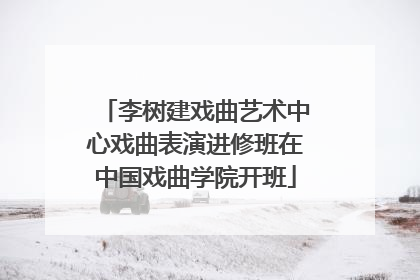 李树建戏曲艺术中心戏曲表演进修班在中国戏曲学院开班