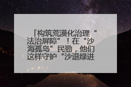 构筑荒漠化治理“法治屏障”！在“沙海孤岛”民勤，他们这样守护“沙退绿进”的生态奇迹