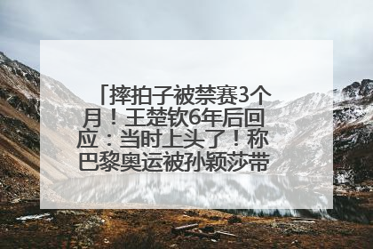 摔拍子被禁赛3个月！王楚钦6年后回应：当时上头了！称巴黎奥运被孙颖莎带着打，搭档8年“一个眼神就能懂”