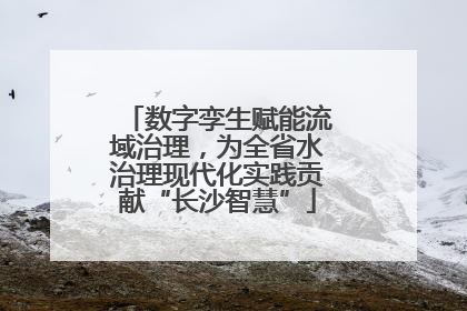 数字孪生赋能流域治理，为全省水治理现代化实践贡献“长沙智慧”
