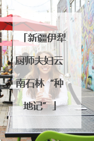 新疆伊犁厨师夫妇云南石林“种地记”