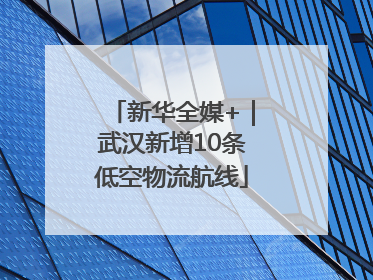 新华全媒+｜武汉新增10条低空物流航线