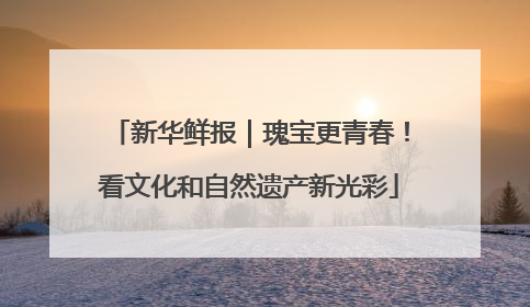新华鲜报｜瑰宝更青春！看文化和自然遗产新光彩