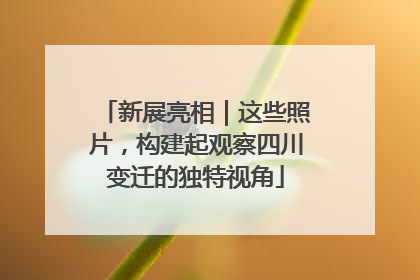 新展亮相｜这些照片，构建起观察四川变迁的独特视角