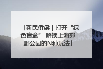 新民侨梁｜打开“绿色盲盒” 解锁上海郊野公园的N种玩法