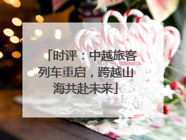 时评：中越旅客列车重启，跨越山海共赴未来