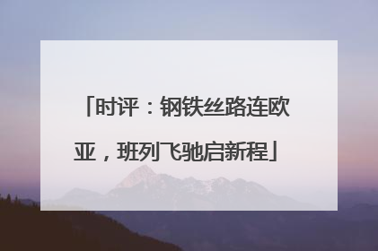 时评：钢铁丝路连欧亚，班列飞驰启新程