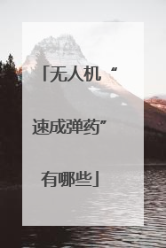 无人机“速成弹药”有哪些