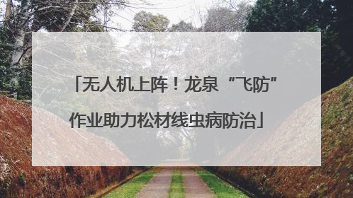 无人机上阵！龙泉“飞防”作业助力松材线虫病防治