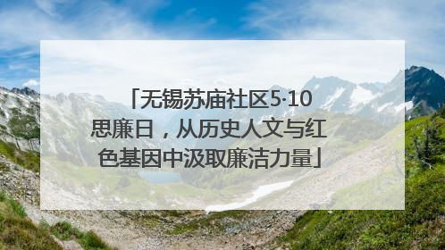 无锡苏庙社区5·10思廉日，从历史人文与红色基因中汲取廉洁力量