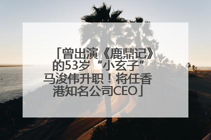 曾出演《鹿鼎记》的53岁“小玄子”马浚伟升职！将任香港知名公司CEO