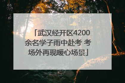 武汉经开区4200余名学子雨中赴考 考场外再现暖心场景