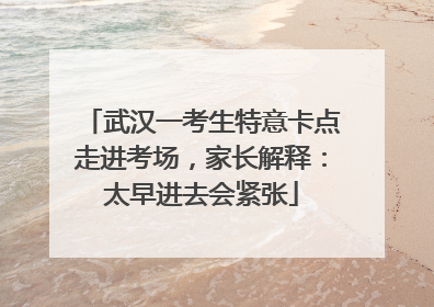 武汉一考生特意卡点走进考场，家长解释：太早进去会紧张