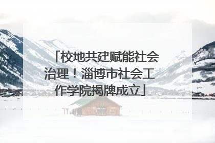 校地共建赋能社会治理！淄博市社会工作学院揭牌成立