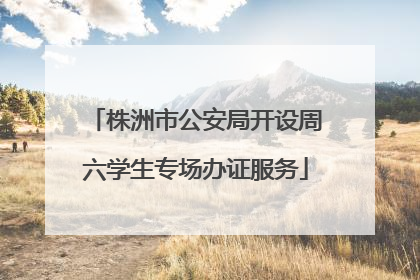株洲市公安局开设周六学生专场办证服务