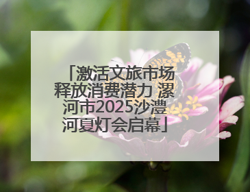 激活文旅市场 释放消费潜力 漯河市2025沙澧河夏灯会启幕