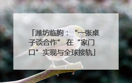 潍坊临朐：“一张桌子谈合作” 在“家门口”实现与全球接轨