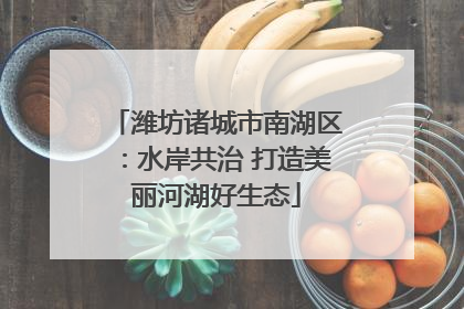 潍坊诸城市南湖区：水岸共治 打造美丽河湖好生态