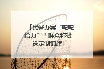 民警办案“嘎嘎给力”！群众称赞送定制锦旗