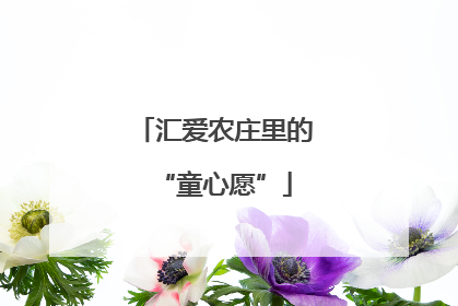 汇爱农庄里的“童心愿”