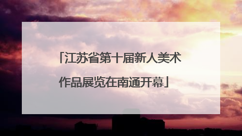 江苏省第十届新人美术作品展览在南通开幕