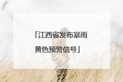 江西省发布暴雨黄色预警信号