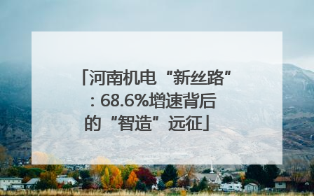 河南机电“新丝路”：68.6%增速背后的“智造”远征