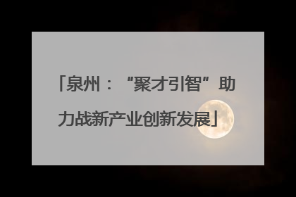 泉州：“聚才引智”助力战新产业创新发展