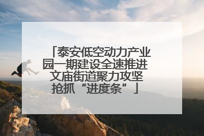 泰安低空动力产业园一期建设全速推进 文庙街道聚力攻坚抢抓“进度条”