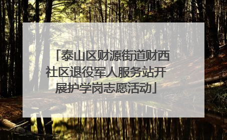 泰山区财源街道财西社区退役军人服务站开展护学岗志愿活动