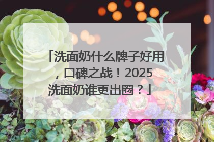 洗面奶什么牌子好用，口碑之战！2025洗面奶谁更出圈？