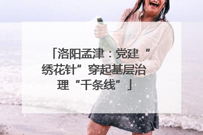 洛阳孟津：党建“绣花针”穿起基层治理“千条线”