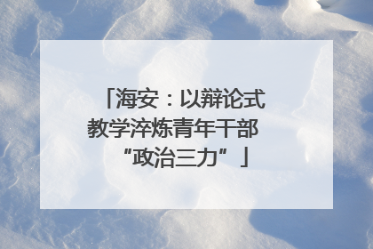 海安：以辩论式教学淬炼青年干部“政治三力”