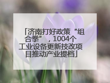 济南打好政策“组合拳”，1004个工业设备更新技改项目推动产业提档