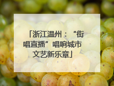 浙江温州：“街唱直播”唱响城市文艺新乐章