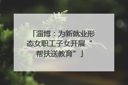 淄博：为新就业形态女职工子女开展“帮扶送教育”