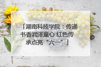湖南科技学院：传递书香润泽童心 红色传承点亮“六一”