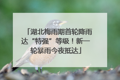 湖北梅雨期首轮降雨达“特强”等级！新一轮暴雨今夜抵达