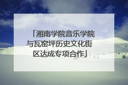 湘南学院音乐学院与瓦窑坪历史文化街区达成专项合作