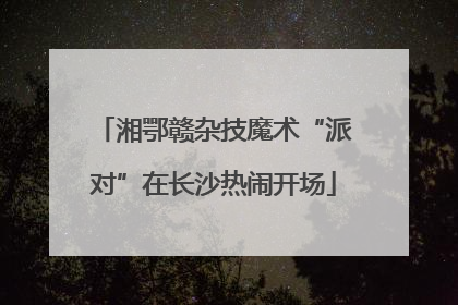 湘鄂赣杂技魔术“派对”在长沙热闹开场