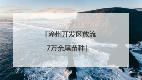 漳州开发区放流7万余尾苗种