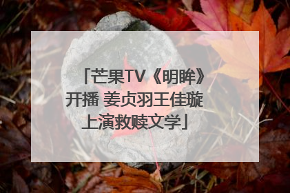 芒果TV《明眸》开播 姜贞羽王佳璇上演救赎文学