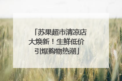 苏果超市清凉店大焕新！生鲜低价引爆购物热潮