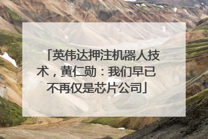 英伟达押注机器人技术，黄仁勋：我们早已不再仅是芯片公司