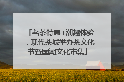 茗茶特惠+潮趣体验，现代茶城举办茶文化节暨国潮文化市集