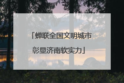 蝉联全国文明城市 彰显济南软实力