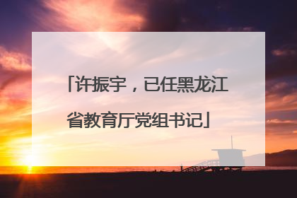 许振宇，已任黑龙江省教育厅党组书记
