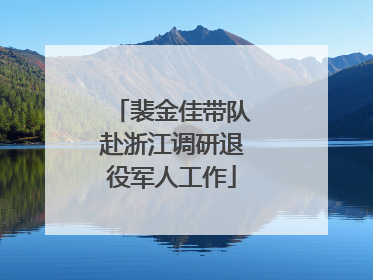 裴金佳带队赴浙江调研退役军人工作