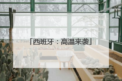 西班牙：高温来袭