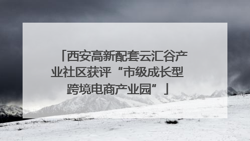 西安高新配套云汇谷产业社区获评“市级成长型跨境电商产业园”